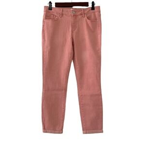 Jessica Simpson Women's Size 6 / 28 Salmon Pink Rolled Crop Skinny Jeans NWOT